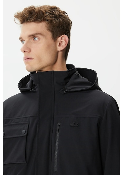 Lacoste Hooded Outdoor Men's Jacket Black Erkek Çıkarılabilir Kapitone Yelekli Erkek Mont Siyah Lacoste Hooded Outdoor Men's Jacket Black Erkek Çıkarılabilir Kapitone Yelekli Erkek Mont Siyah