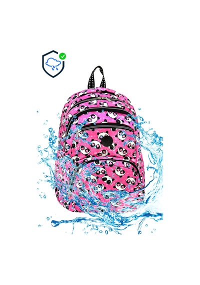 Lilymoon Animal Desenli Çok Bölmeli Kız Sırt Çantası Pembe