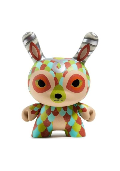 Kidrobot Curly Horned Dunnylope Vinyl Figür Limited Edition Peluş Oyuncak Çok Renkli