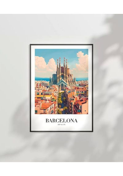 Çerçevesiz Poster Barcelona Mimari
