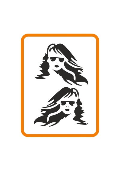 Madonna 2 Adet Sağ-sol Takım Ticari Araç Oto Sticker 40 30 Cm Siyah