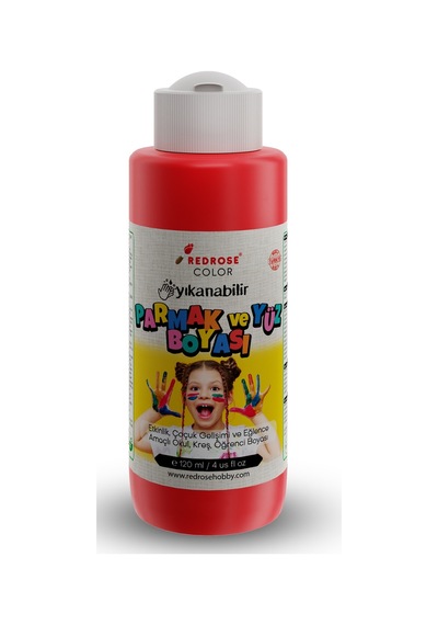 Red Rose Kırmızı Parmak Boyası 120 ML Yıkanabilir