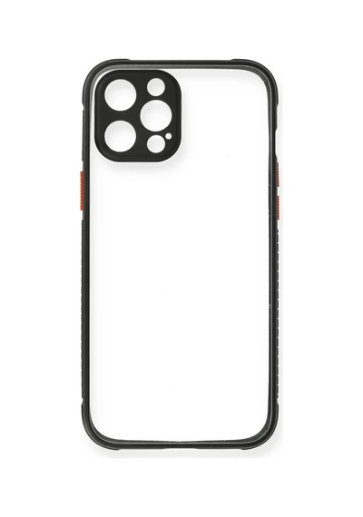 İphone 12 Pro Kılıf Miami Şeffaf Silikon - Siyah 00461364