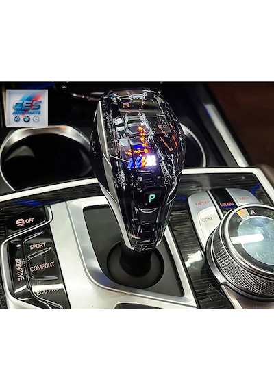 Bmw F30 Uyumlu Kristal Işıklı Vites Topuzu / Start Stop / İ-drive 3 Parça Set Renkli