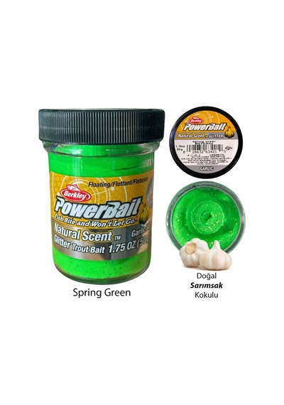 Berkley PowerBait Doğal Kokulu Glitter (Simli) Alabalık Hamuru