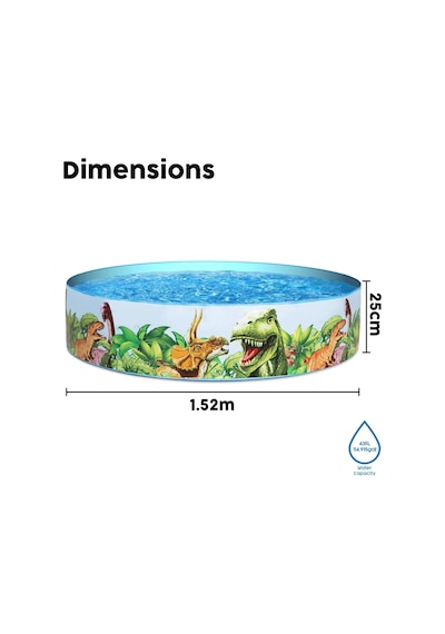 Bestway Bw55022-20 Dinosaurous Dolgu N Eğlence Kiddie Paddling Ha