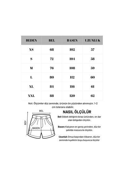 Beyaz Pileli Kadın Bermuda Şort Mg2483 Beyaz