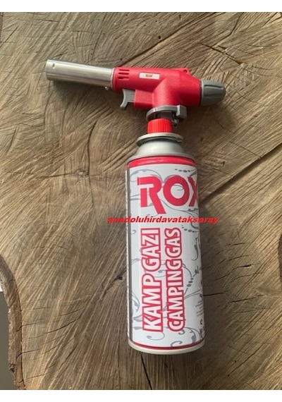 Rox Pro Ayarlı Pürmüz Gazlı Pürmüz Set Kamp Pürmüzü Çakmaklı Püzmüz Seti Kırmızı Gri Çok Renkli