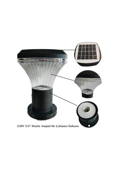 Forlife 100watt Güneş Enerjili Solar Set/baba Üstü Bahçe Armatürü Fl-3336