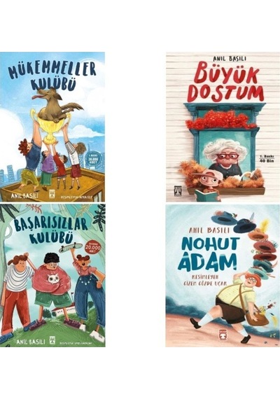 Timaş Çocuk Mükemmeller Kulübü - Başarısızlar Kulübü - Büyük Dostum - Nohut Adam / 4 Kitap - Anıl Basılı