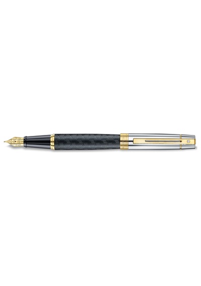 Sheaffer 9347-0 300 Serisi Dolmakalem Siyah Krom Altın M 165-Koyu Yeşil