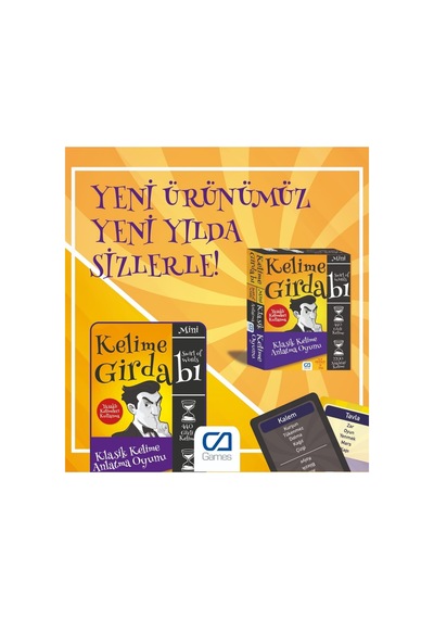 Ca Games Kelime Girdabı Mini Eğlenceli 4-8 Oyunculu Klasik Kelime Anlatma Oyunu 2200 Anahtar Kelime 440 Gizli Kelime