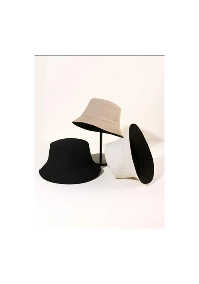 Caxis Unisex Bucket Balıkçı Şapka 3'lü Set Krem-bej-siyah