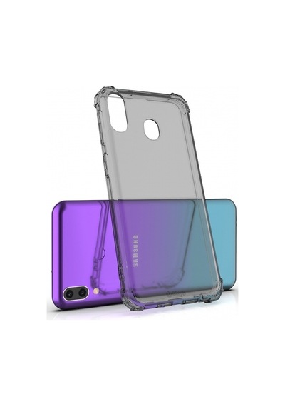 Blogy Galaxy M20 İle Uyumlu Crystal Fit Kılıf Smoke Black