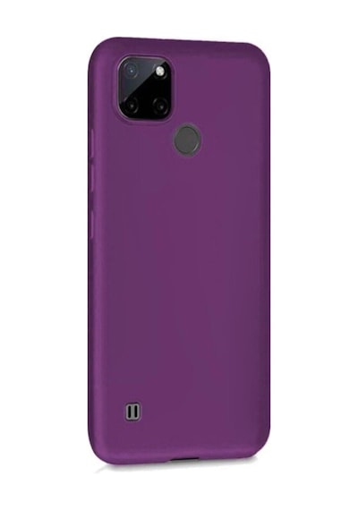 Oppo Realme C25y Kılıf Esnek Ince Soft Tasarım Dayanıklı Kılıf Kapak Mor