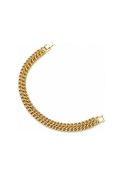 Balenbi Jewelry 14k Gold Renk Kalın Zincir Model Premium Kararmaz Çelik Kadın Bileklik 1185 Altın