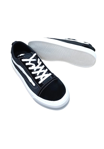 Noka Vespa Erkek Denim Keten Sneaker Ayakkabı Siyah