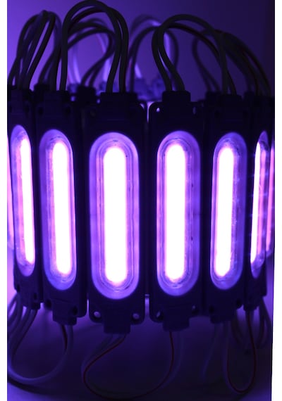 Cob Led Modül Lensli 2 Watt 12 Volt Mor 10 Adet