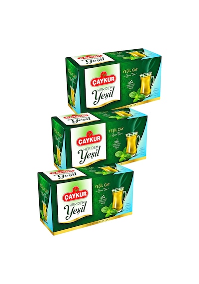 Herdem Yeşil Çay Süzen Poşet Naneli 1,6gr 25 Adet Üçlü Paket