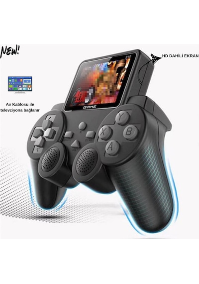 Lobo Taşınabilir 520 Oyunlu Kablosuz Oyun Konsolu Atari Media Player Uyumlu Medya Oynatıcı