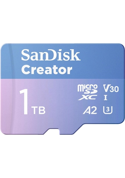 Sandisk Creator 1tb 190/130mb/s Microsdxc Uhs-ı A2 V30 Adaptörlü