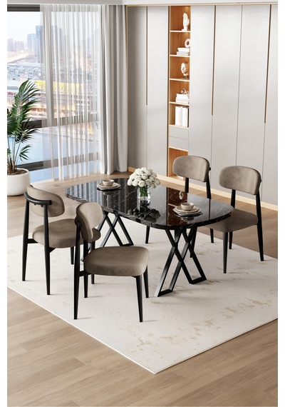 Canisa Jolin Serisi Mdf 90x168 Siyah Mermer Desen Masa Takımı 4 Cappucino Metal Sandalye Siyah Mermer Desen Masa, Cappucino Sandalye Canisa Jolin Serisi Mdf 90x168 Siyah Mermer Desen Masa Takımı 4 Cappucino Metal Sandalye Siyah Mermer Desen Masa, Cappucino Sandalye