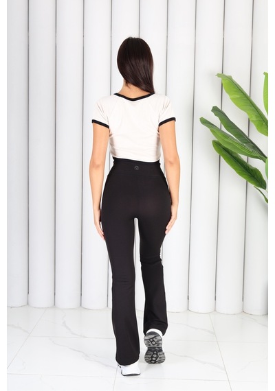 Soft&Basic Regular Fit Crop Basic Kadın T-shirt Bej