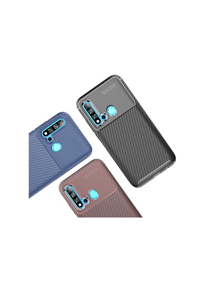Huawei P20 Lite 2019 Kılıf Karbon Tasarım Negro Silikon Kapak