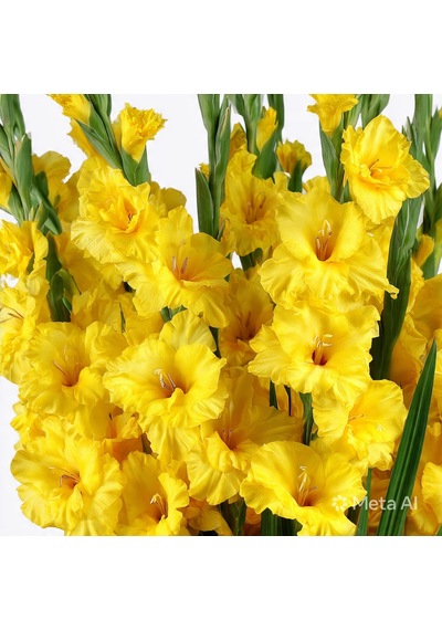 3 Adet Sarı Glayöl Swan Gladiolus Çiçeği Soğanı