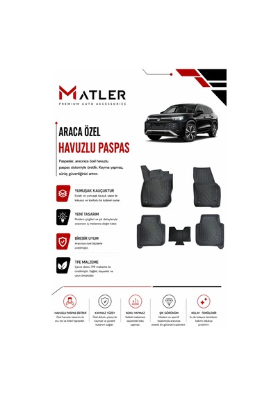 Volkswagen Tayron 2026 Model 4d Ekstra Havuzlu Paspas