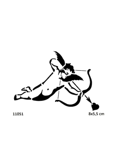 Airbrush Tattoo Eros Aşk Oku Yapışkanlı Stencil Süsleme Ve Boyama Kalıbı Stencil Kalıp