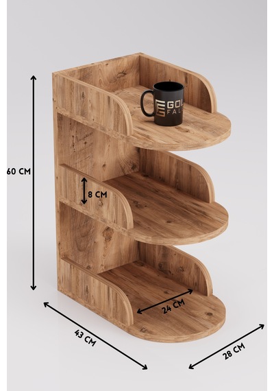 Komodin Modern Ahşap 3 Katlı Raflı Yan Sehpa Çok Amaçlı Organizer Kitaplık 180 Atlantik Çam Çok Renkli Komodin Modern Ahşap 3 Katlı Raflı Yan Sehpa Çok Amaçlı Organizer Kitaplık 180 Atlantik Çam Çok Renkli