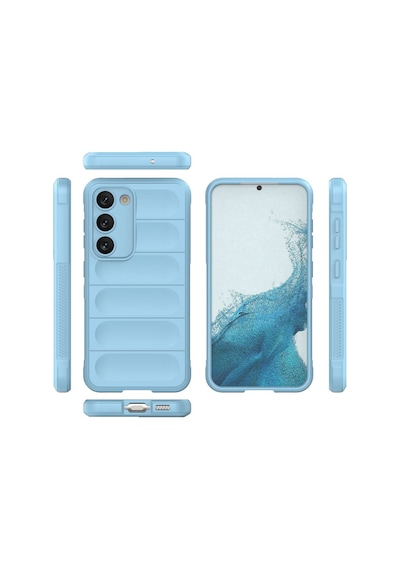 Samsung Galaxy  Uyumlu,  S23 Plus Kılıf Optimum Silikon - Sky Blue