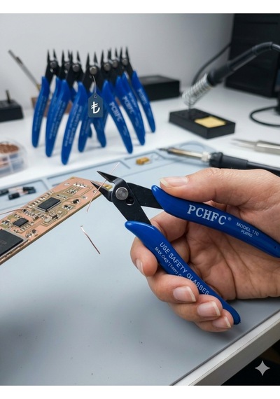 170 Hassas Yan Keski - Mikro Devre Ve Tel Kesici, Elektronik Tamir Ve Hobi İçin Profesyonel El Aleti