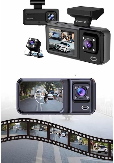 Ön Ve Arka Kameralı 2 İnç 1080p Full Hd Dvr Araç İçi Ekran - Lisinya