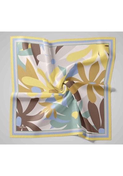 Silk Home Aura Eşarp 140001-08 Butter Yellow, Kahverengi, Bebe Mavi, Mint