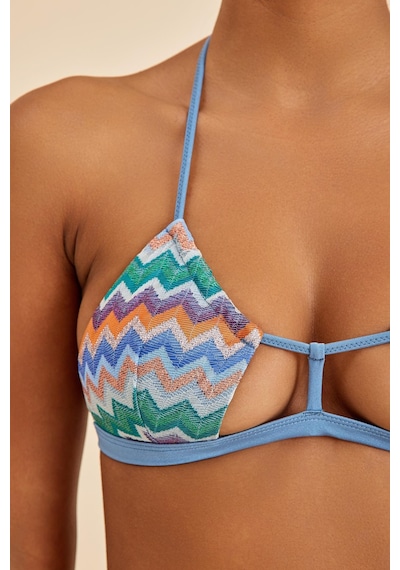Amarelle Hawaii Mavi Balensiz Üçgen Bralet Bikini Üst Mavi