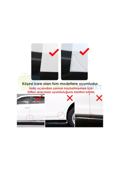 Opel Logo Kapı Kenar Köşe Koruyucu Çarpma Çizilme Önleyici 1 Çift