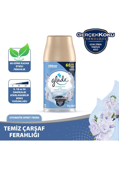 Glade Otomatik Sprey Oda Kokusu Yedek Temiz Çarşaf Ferahlığı 269 ML