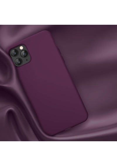 Apple Uyumlu iPhone 11 Pro Kılıf Nano Lansman Silikon Arka Kapak Koyu Mor