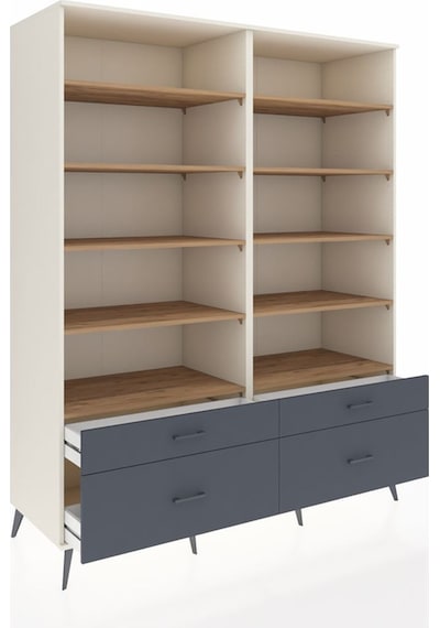 Kronos Gardrop 10 Raflı 4 Çekmeceli 4 Kapaklı 176x59x221 Aytaşı-çam/antrasit Beyaz Kronos Gardrop 10 Raflı 4 Çekmeceli 4 Kapaklı 176x59x221 Aytaşı-çam/antrasit Beyaz