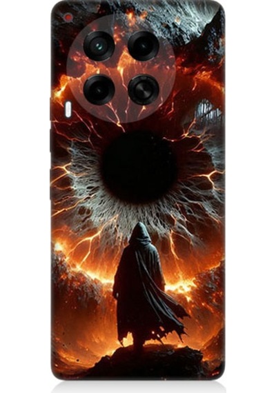 Tecno Camon 30 Uyumlu Ateş Çemberi  Desenli Silikon Kılıf