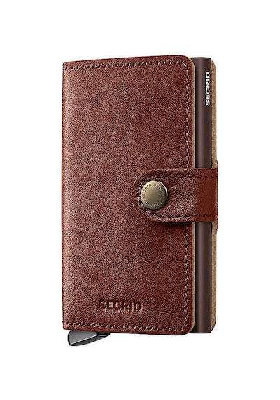 Secrid Premium Miniwallet+ Basco Kartlık Cüzdan, Kahve Çok Renkli