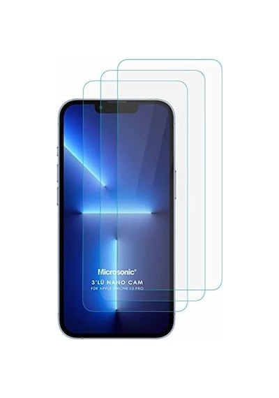 Apple İphone 13 Pro Screen Protector Nano Glass Cam Ekran Koruyucu 3'lü Paket İphone 13 Pro İle Uyumlu Ekran Koruyucu - Şeffaf