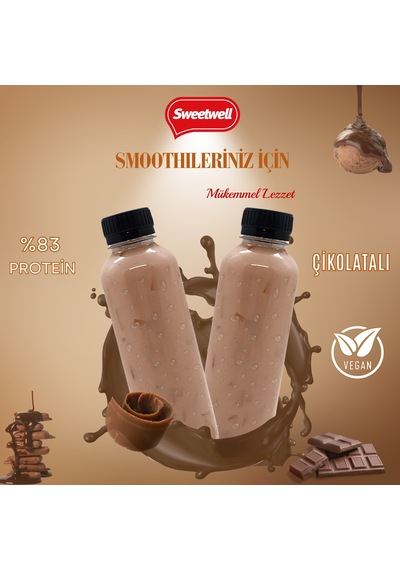 Sweetwell Çikolatalı + Çilekli Vegan Bezelye Proteini 800 Gr