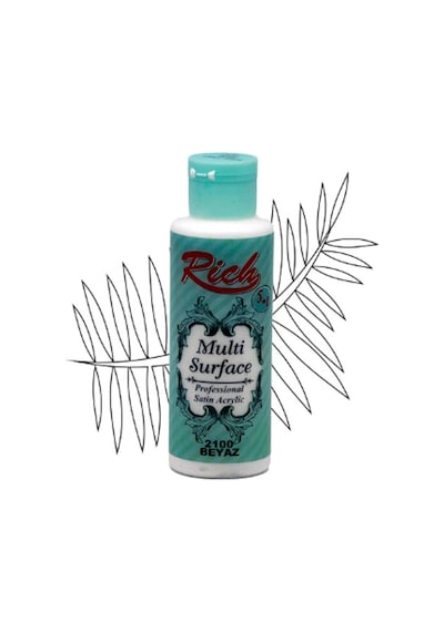 Rich Multi Surface Her Yüzey için Akrilik Boya 130 Cc 2100 Beyaz