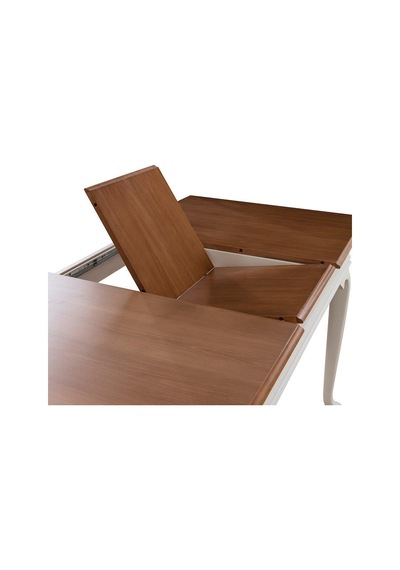 Rustik Açılır Yemek Masası 90x140 Beyaz - Ceviz Rustik Açılır Yemek Masası 90x140 Beyaz - Ceviz