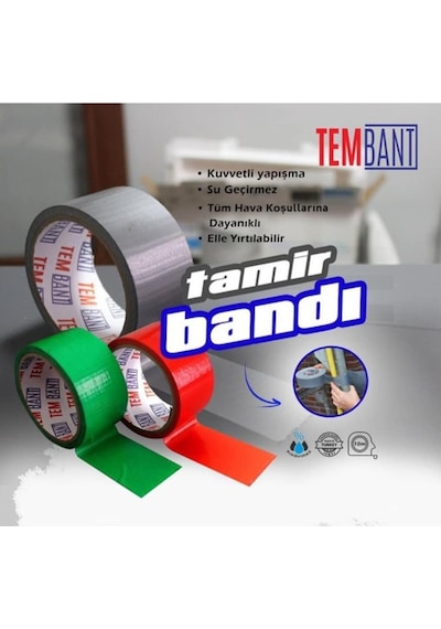 TemBant Tamir Takviye Bandı 48mm*10 M Gri