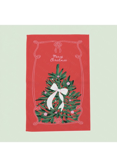 Yılbaşı & Christmas Desenli Tek Taraf Baskılı 3'lü Mutfak Havlusu Kurulama Bezi Seti 60x40 Cm Kırmızı - Yeşil - Pembe