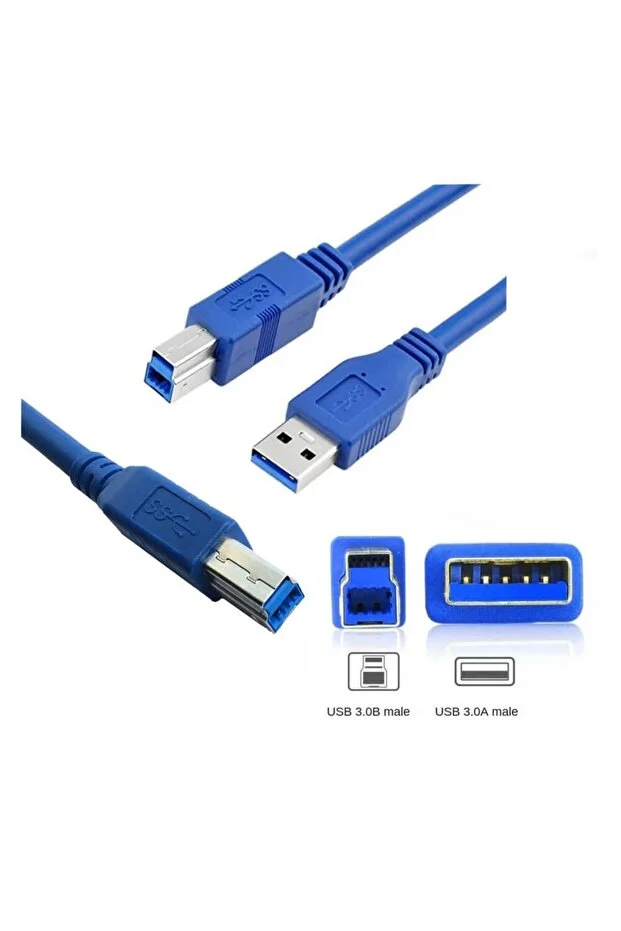 1.5 Metre 1.5mt Usb 3.0 Yazıcı Printer Kablosu Yüksek Hız Usb 3.0 Type-b Bağlantı Data Kablosu